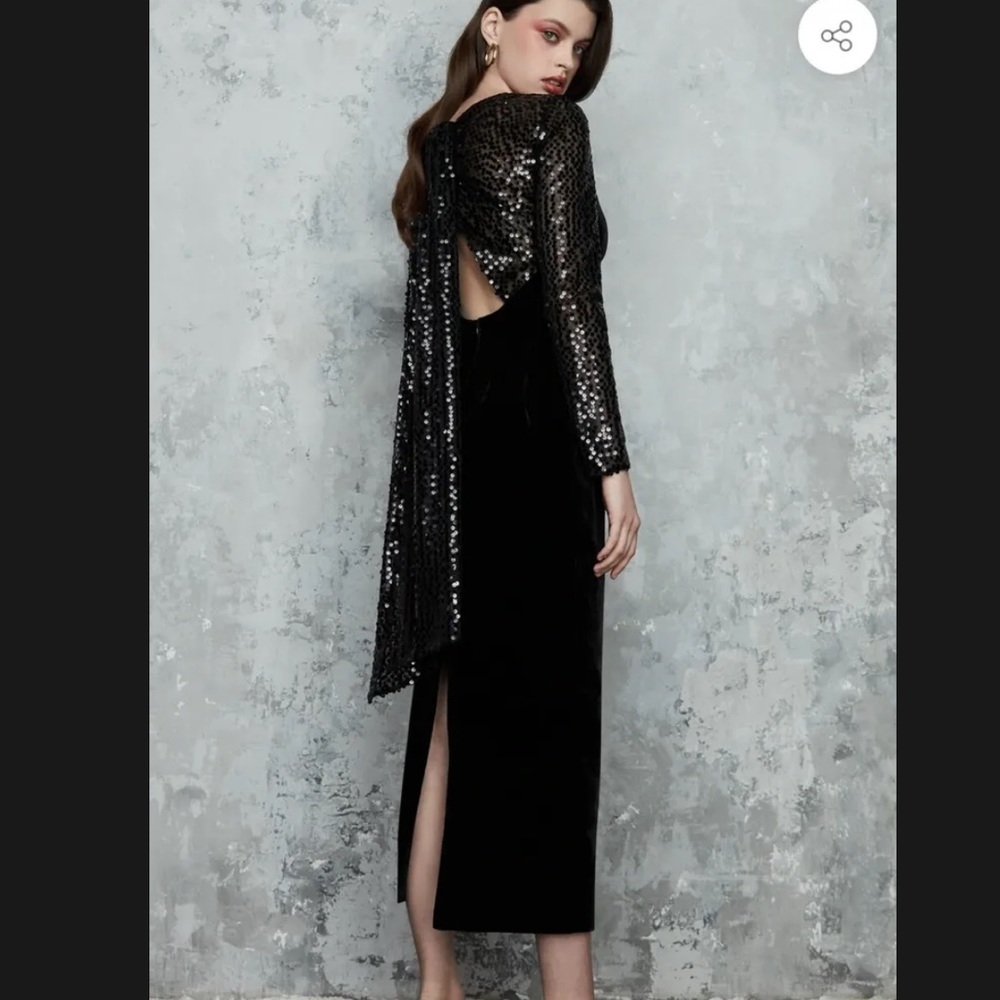 RASARIO velvet and sequined dress